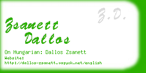 zsanett dallos business card